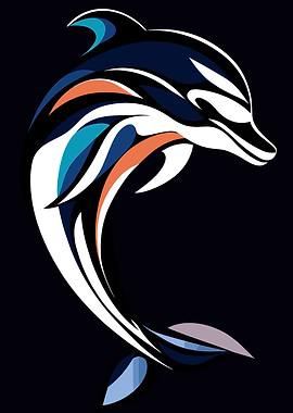 Abstract Dolphin Design