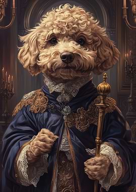 Royal Poodle Portrait