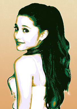 Ariana Grande Pop Art Portrait