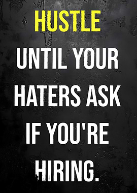 Hustle Motivational Poster