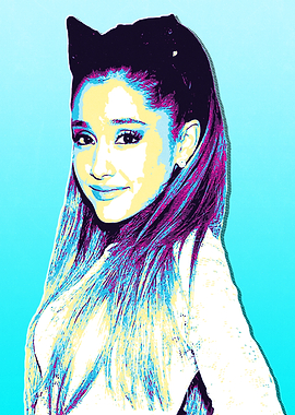 Ariana Grande Pop Art Portrait