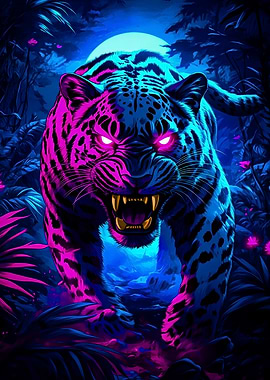 Neon Fierce Leopard