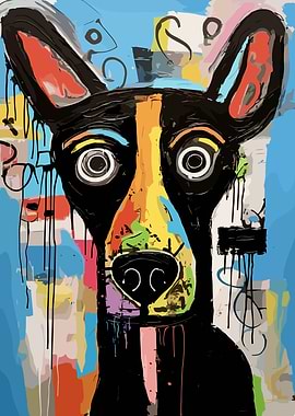 Abstract Dog Portrait