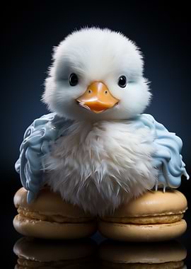 Cute Duckling and Macarons