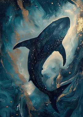 Shark in Blue and Gold