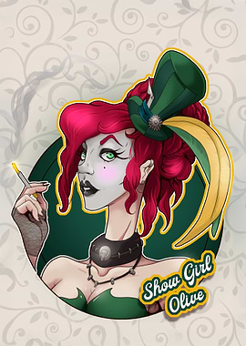 Showgirl Olive Illustration