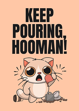 Cute Cat Cartoon: Coffee Demand