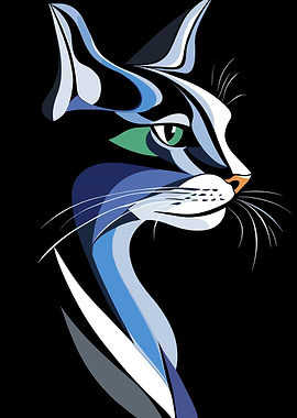 Blue Cat Portrait