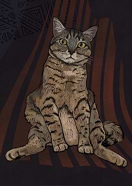 Unimpressed Feline: The Art of Doing Nothing