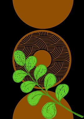 Abstract Green Branch