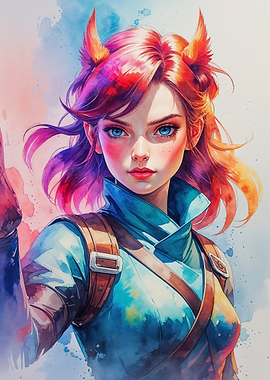 Girl with Fox-like Ears