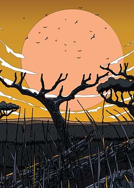 Sunset in the Savanna