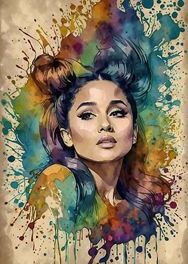 Ariana Grande Watercolor