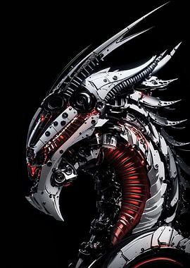 Cybernetic Dragon Head