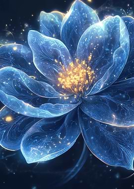 Glowing Blue Flower