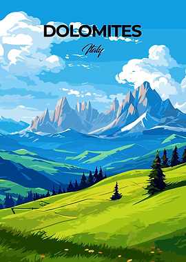 Dolomites Mountain Landscape