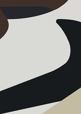 Abstract Shapes in Black, Brown, and Beige