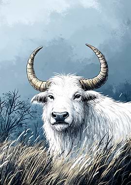 White Buffalo Illustration