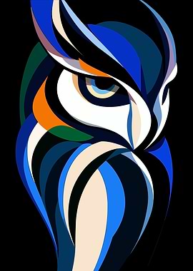 Abstract Owl Illustration