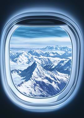 Airplane Window View