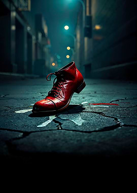 Joker : Red Shoe on Pavement