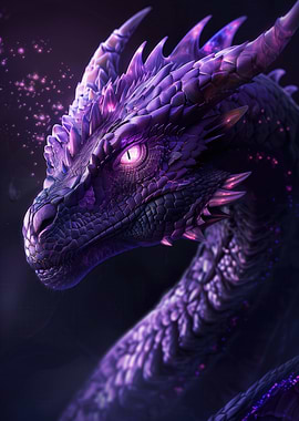 Purple Dragon Portrait