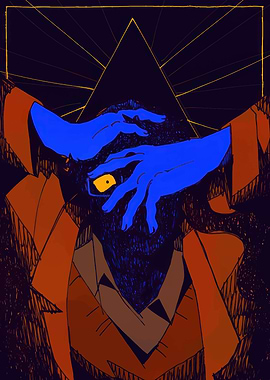 Blue Hands, Yellow Eye