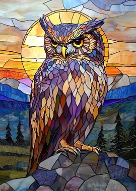 Stained Glass Owl