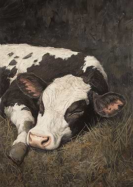 Sleeping Calf Painting