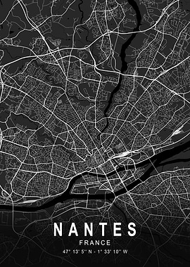 Nantes Dark City Map
