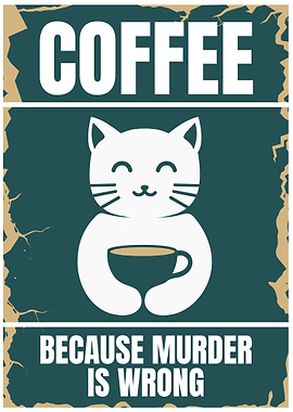 Coffee Cat Poster