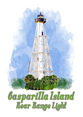 Gasparilla Island Rear Range Light Lighthouse - Florida