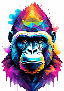 Gorilla Geometric Art
