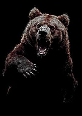 Grizzly Brown Bear Roar