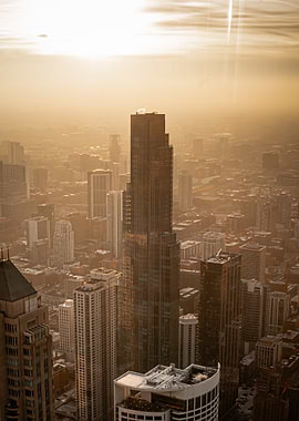 Chicago at Sunset