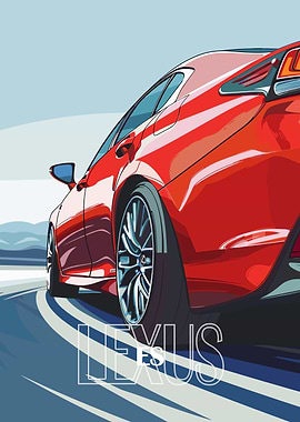 Lexus ES Car Illustration