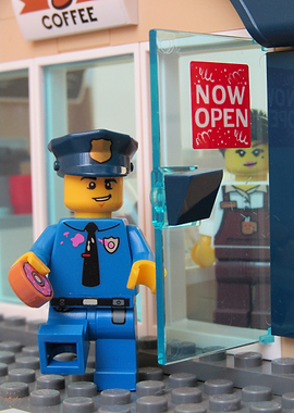 Lego Police Officer with Donut