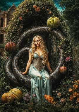Eve in Eden Garden Fantasy