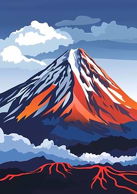 Volcanic Mountain Landscape