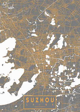 Suzhou City Map China Bauhaus