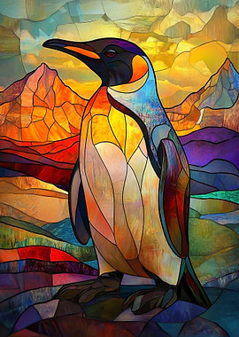 Stained Glass Penguin