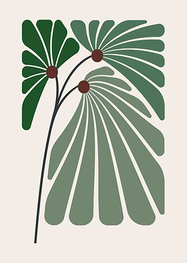 Abstract Green Plant