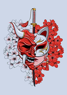 Oni and Kitsune Masks