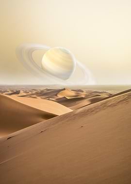 Saturn Over Desert