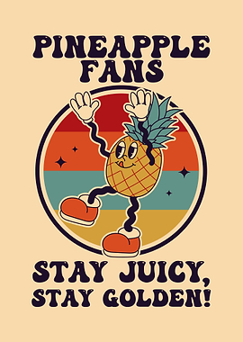 Pineapple Fans Retro Design