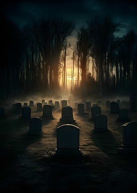Graveyard at Dusk