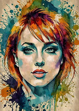 Hayley Williams Watercolor