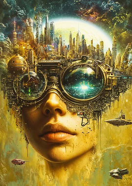 Futuristic Cityscape Goggles