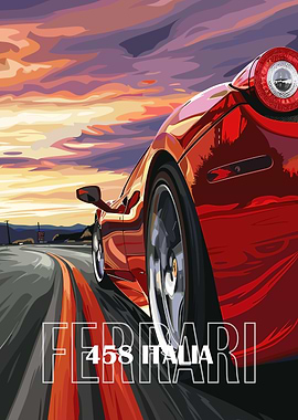 Ferrari 458 Italia Poster