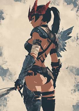 Female Warrior with Wings